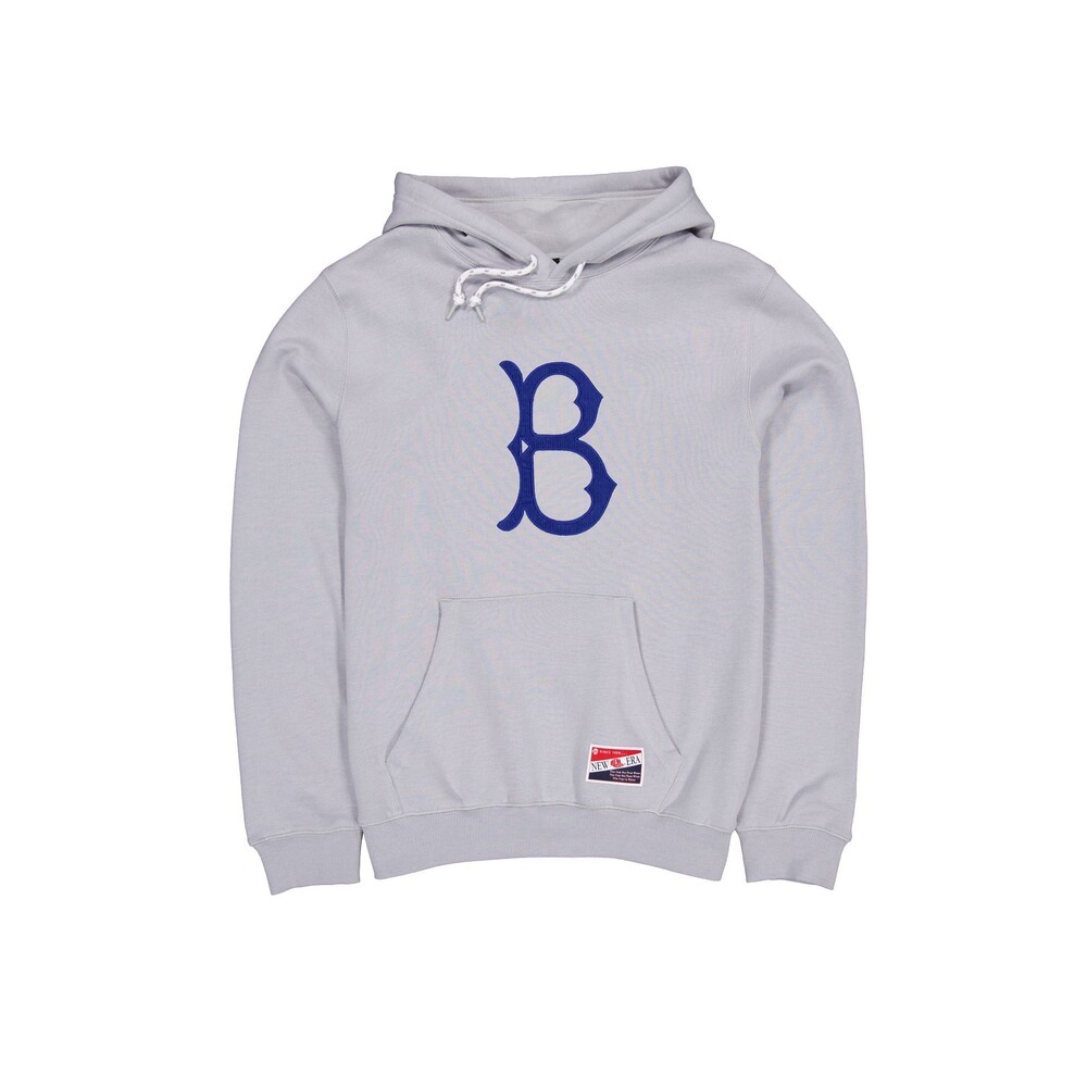 New Era Brooklyn Dodgers Throwback Gray Hoodie - Size L